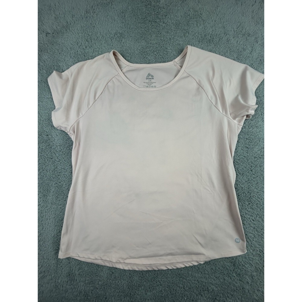 RBX Womens Athletic Wear Light Pink Activewear Workout Top Size Large